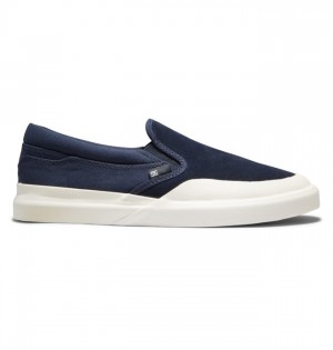 Adidasi DC Infinite Piele Slip Ons Barbati Bleumarin | CDP8167