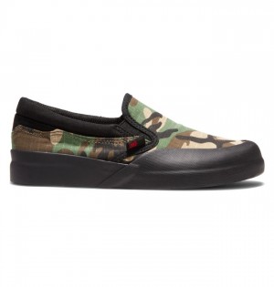 Adidasi DC Infinite Slip Ons Copii Negrii Camuflaj | VWV3399