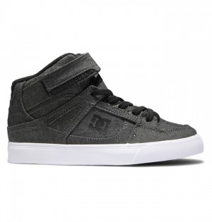 Adidasi DC Pure High Elastic Dantela High Tops Copii Gri | UXZ5099