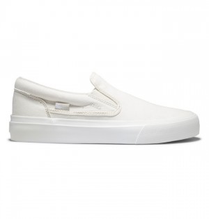 Adidasi DC Trase Slip Platforma Slip Ons Dama Bej | MUU8091