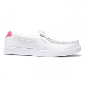 Adidasi DC Villain Slip-On Shoes Dama Albi Roz | PXQ7058