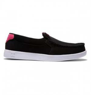 Adidasi DC Villain Slip-On Shoes Dama Negrii Roz | AUD4182