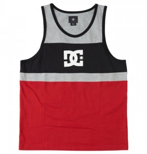 Geci DC Glen End Vest Top Barbati Rosii Gri Negrii | PUZ4740