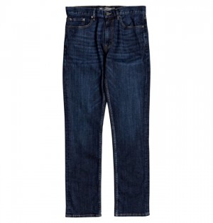 Pantaloni DC Worker Drept Fit Jeans Barbati Albastri | DSF3891