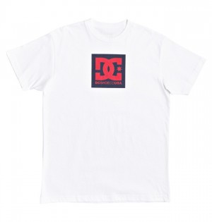 T Camasi & Camasi DC Square Star T Shirt Copii Albi | EXN9819