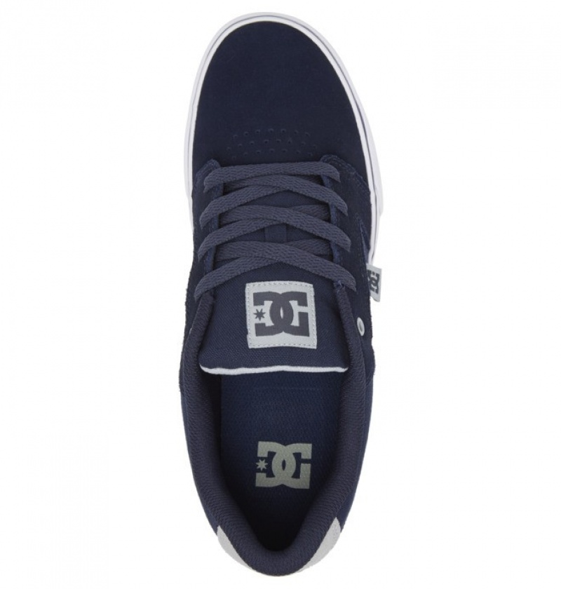 Adidasi DC Anvil Shoes Barbati Bleumarin Albi | RNF6953