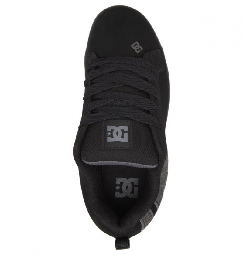 Adidasi DC Court Graffik Shoes Barbati Negrii Gri | KTL0212