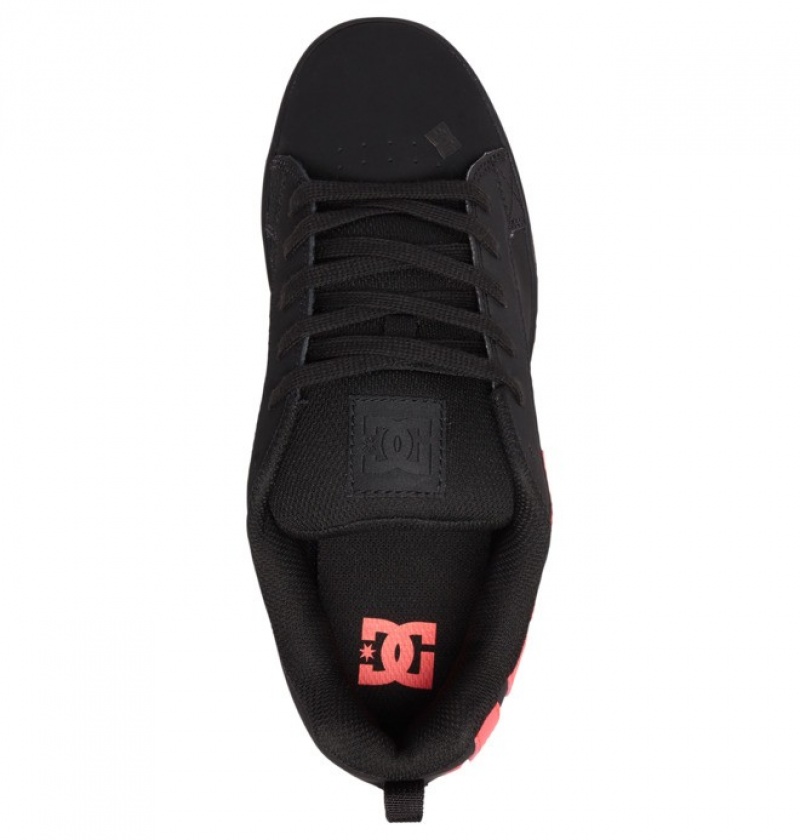 Adidasi DC Court Graffik Shoes Dama Negrii Roz | PUO9001