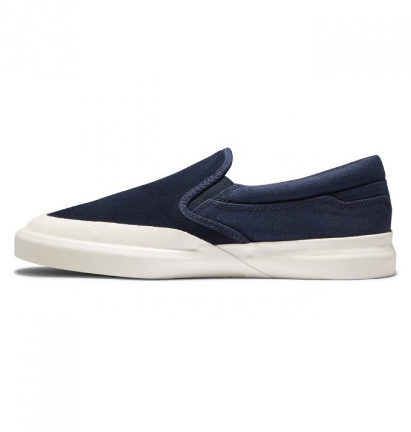 Adidasi DC Infinite Piele Slip Ons Barbati Bleumarin | CDP8167