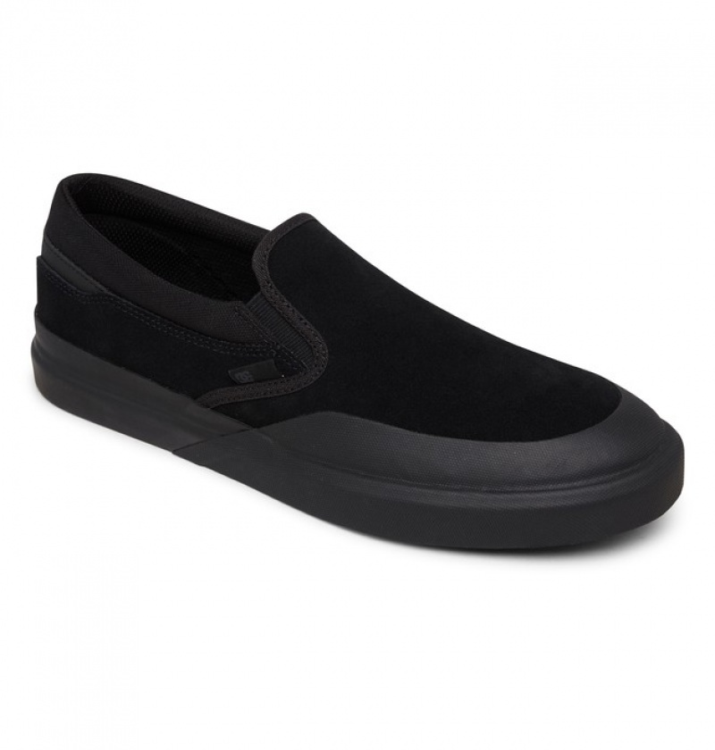 Adidasi DC Infinite Piele Slip Ons Barbati Negrii | FVP4934