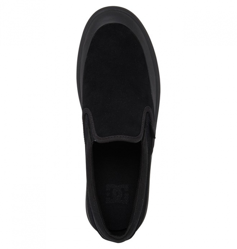 Adidasi DC Infinite Piele Slip Ons Barbati Negrii | FVP4934