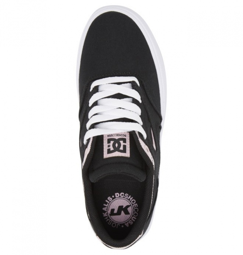 Adidasi DC Kalis Vulc Shoes Dama Negrii Albi Roz | TFZ5683