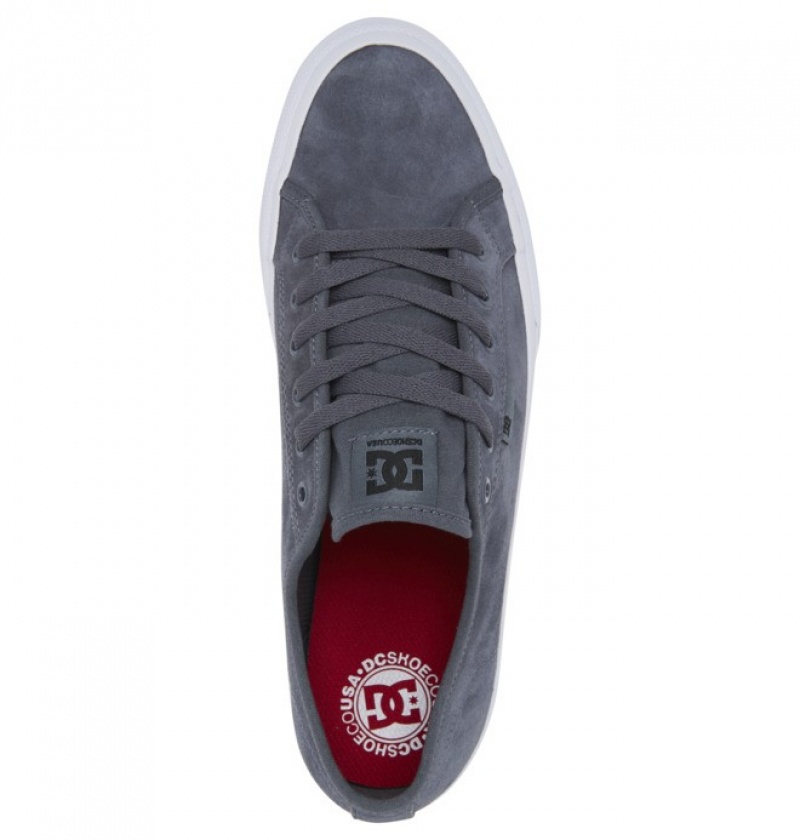 Adidasi DC Manual S Skate Piele Intoarsa Shoes Barbati Gri | MFW5569