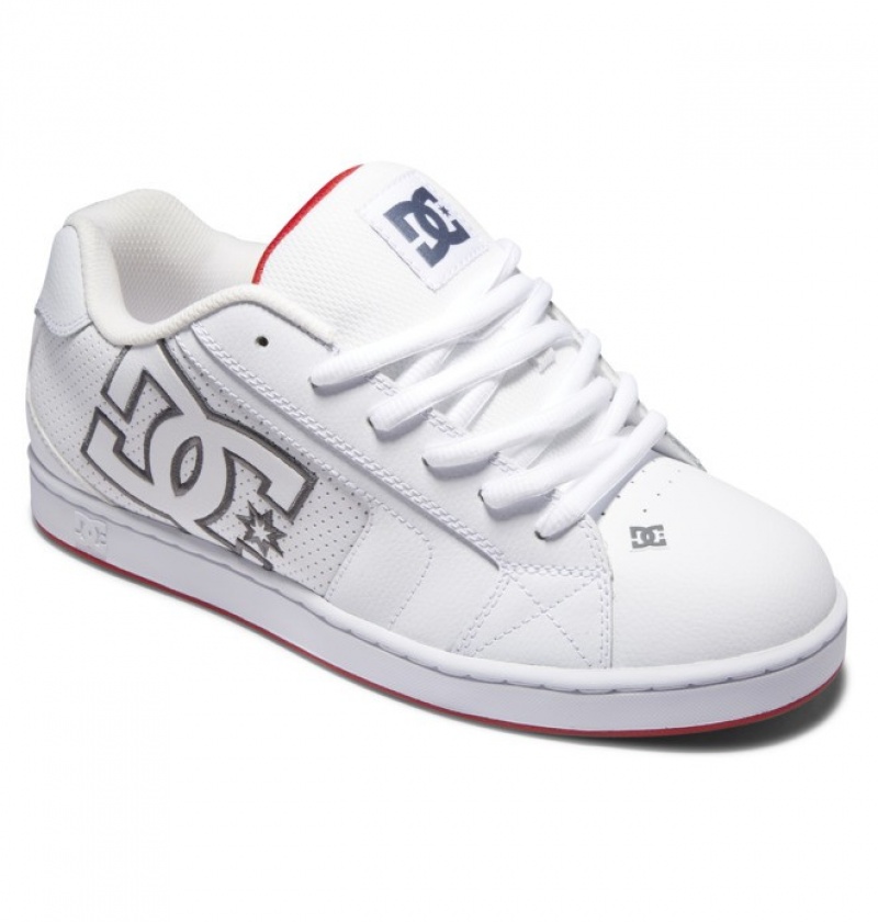 Adidasi DC Net Shoes Barbati Albi Rosii | QVQ2396