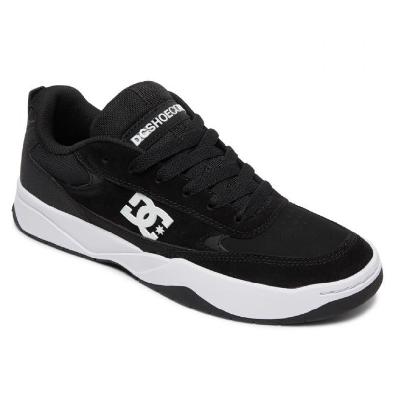 Adidasi DC Penza Shoes Barbati Negrii Albi | RTO1672