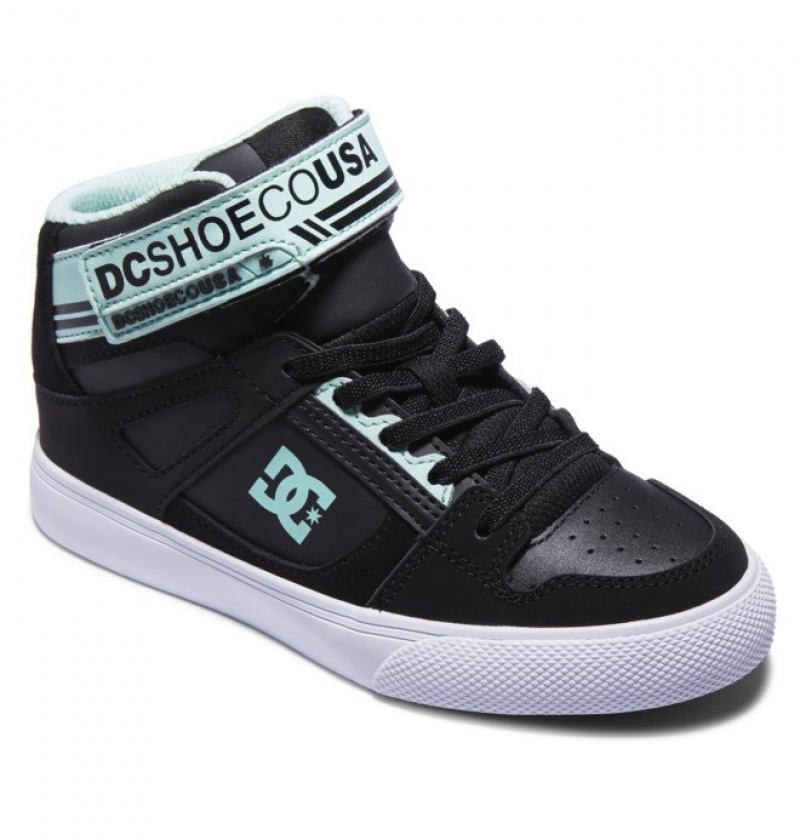 Adidasi DC Pure High EV High Tops Copii Negrii Verzi | UQL0579