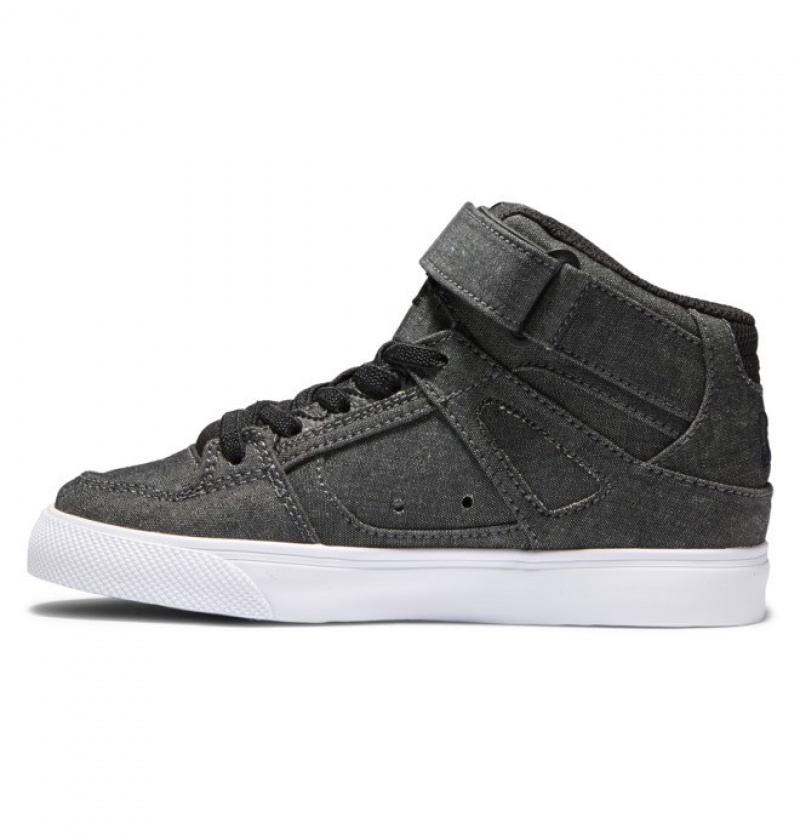 Adidasi DC Pure High Elastic Dantela High Tops Copii Gri | UXZ5099