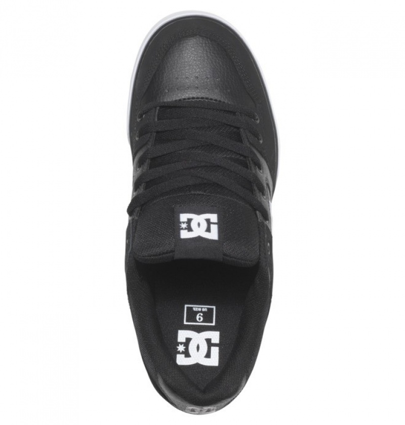 Adidasi DC Pure Shoes Barbati Negrii Albi | WZS6984