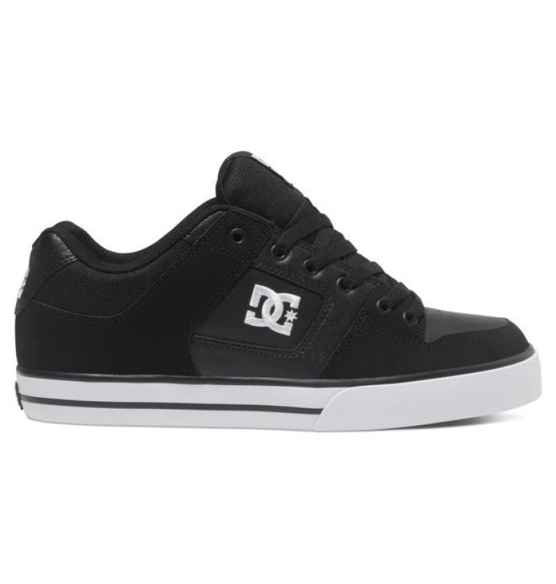 Adidasi DC Pure Shoes Barbati Negrii Albi | WZS6984