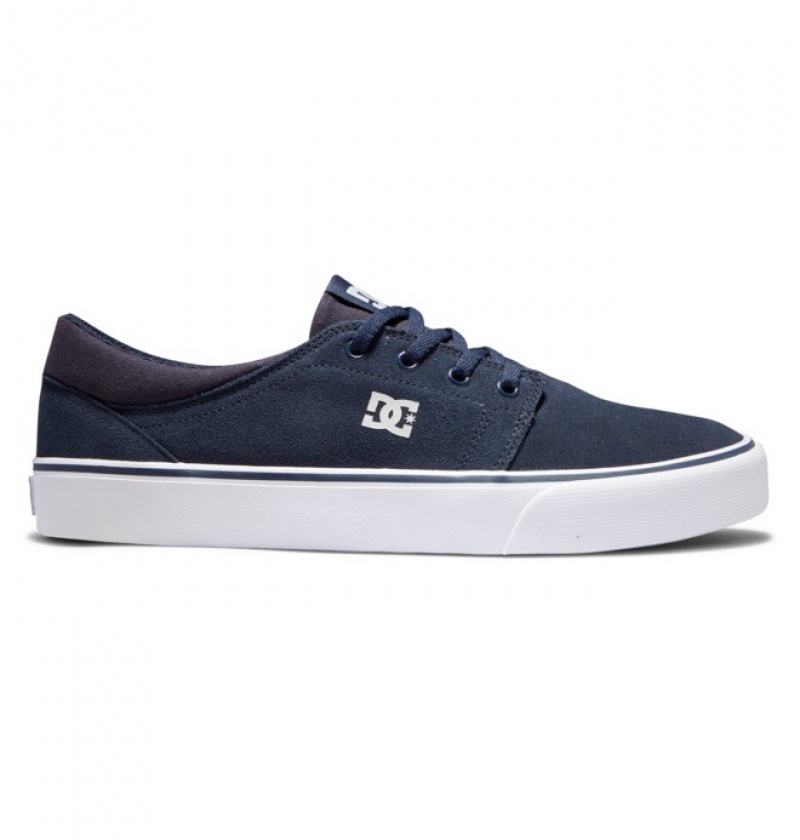 Adidasi DC Trase Piele Intoarsa Shoes Barbati Bleumarin Gri Deschis | LMH7897