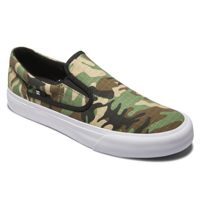 Adidasi DC Trase Slip-On Shoes Barbati Negrii Camuflaj | XBW3481