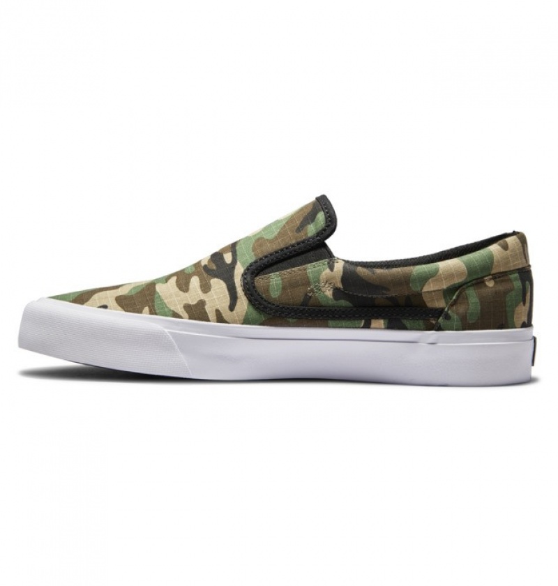 Adidasi DC Trase Slip-On Shoes Barbati Negrii Camuflaj | XBW3481