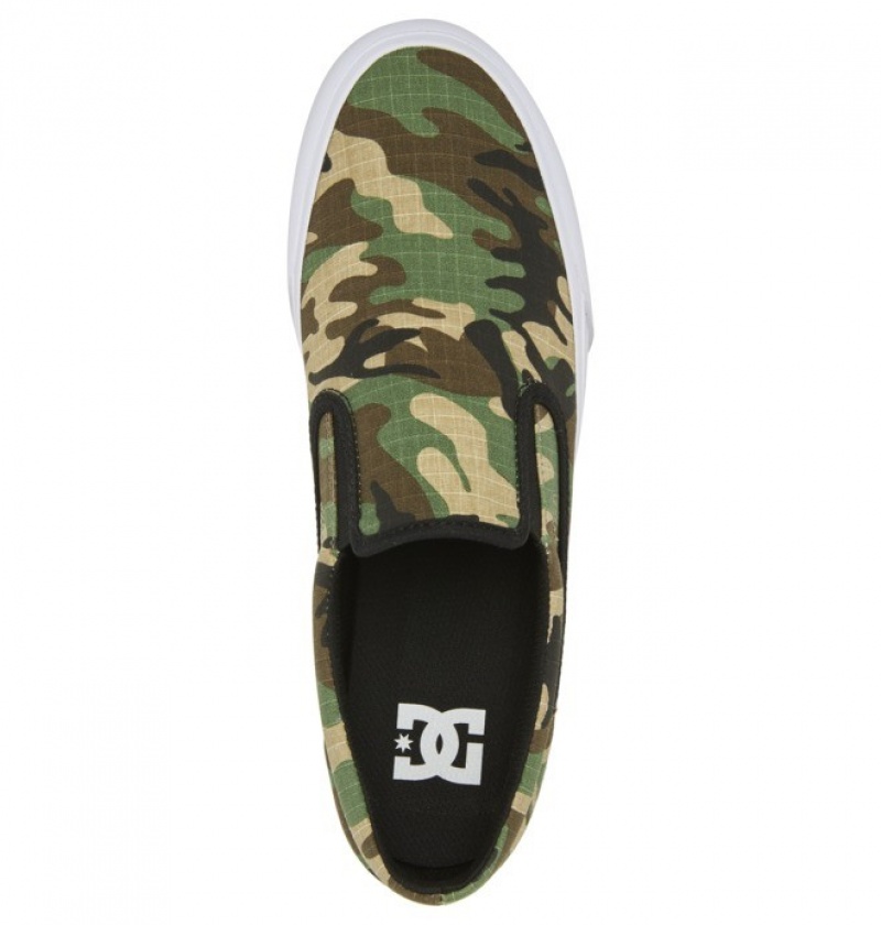 Adidasi DC Trase Slip-On Shoes Barbati Negrii Camuflaj | XBW3481