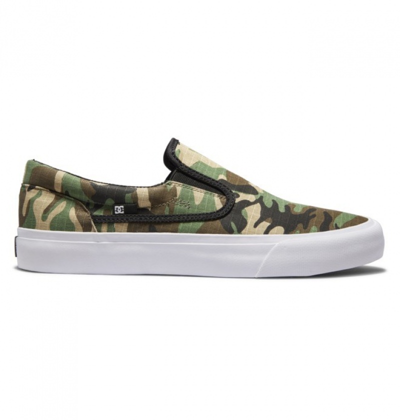 Adidasi DC Trase Slip-On Shoes Barbati Negrii Camuflaj | XBW3481