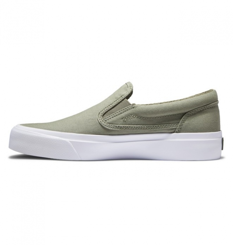 Adidasi DC Trase Slip Platforma Slip Ons Dama Masline Verzi | GGG0919