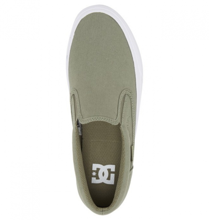 Adidasi DC Trase Slip Platforma Slip Ons Dama Masline Verzi | GGG0919