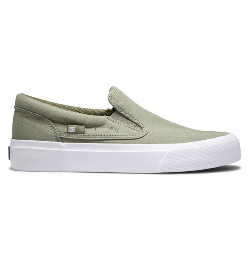 Adidasi DC Trase Slip Platforma Slip Ons Dama Masline Verzi | GGG0919