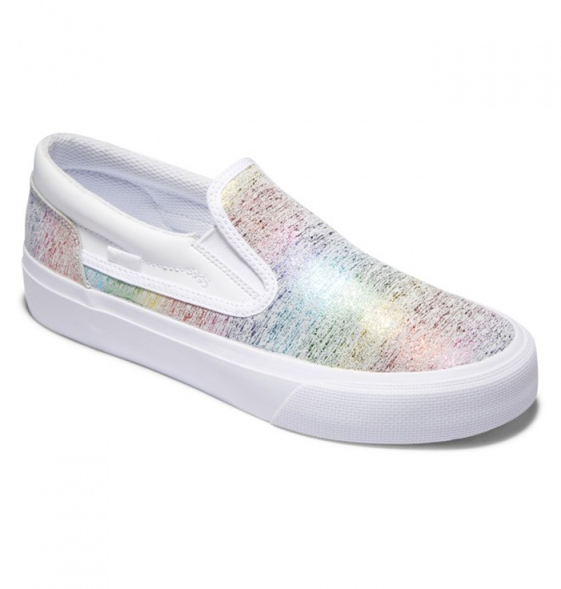 Adidasi DC Trase Slip Platforma Slip Ons Dama Multi | RWU1938