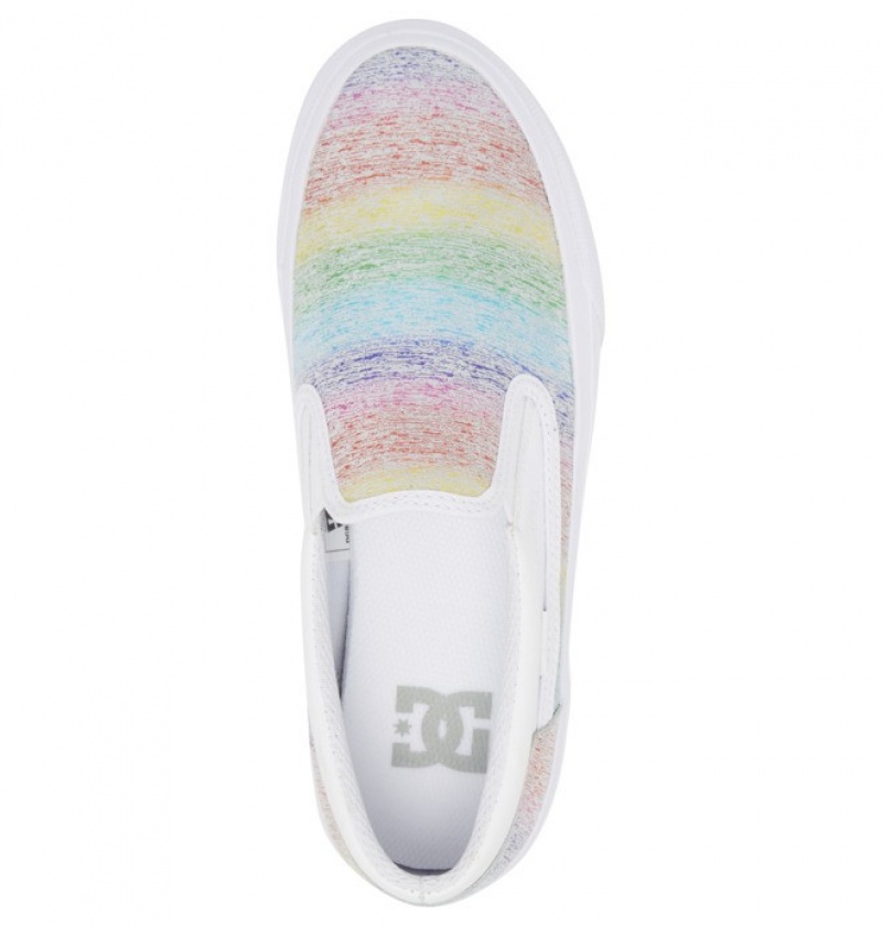 Adidasi DC Trase Slip Platforma Slip Ons Dama Multi | RWU1938