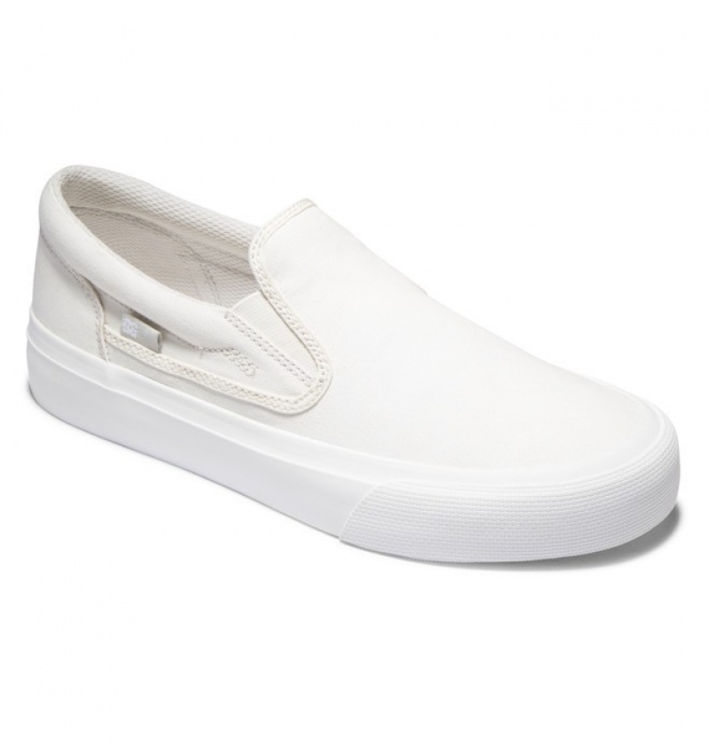 Adidasi DC Trase Slip Platforma Slip Ons Dama Bej | MUU8091