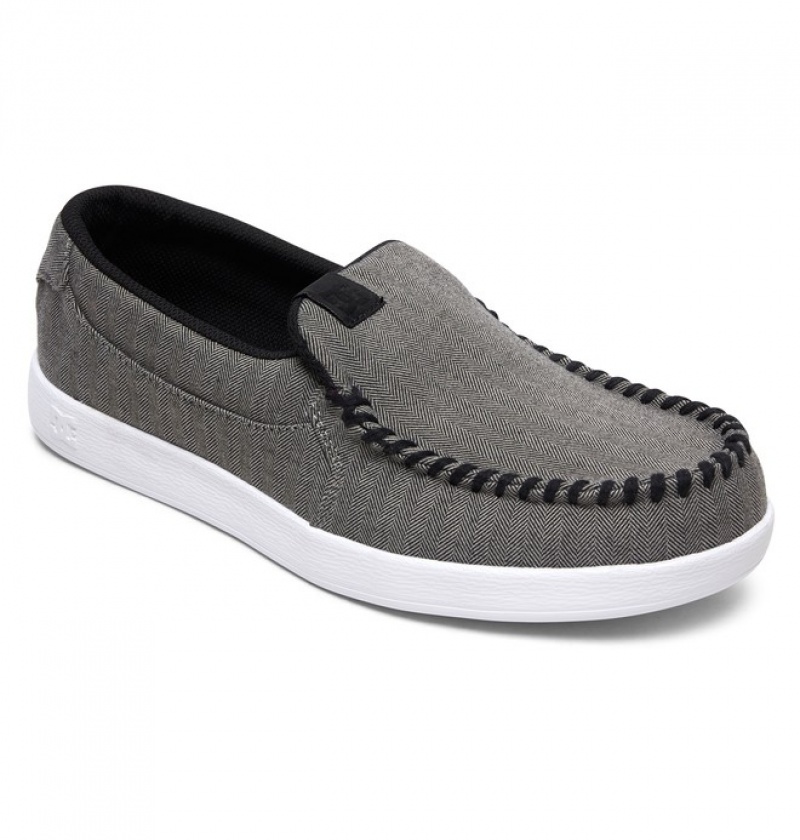 Adidasi DC Villain SE Slip-On Shoes Barbati Gri Albi | JJN4358