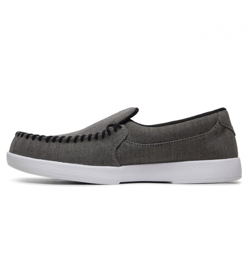 Adidasi DC Villain SE Slip-On Shoes Barbati Gri Albi | JJN4358