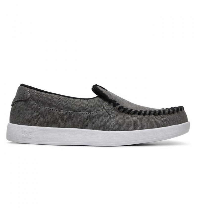 Adidasi DC Villain SE Slip-On Shoes Barbati Gri Albi | JJN4358