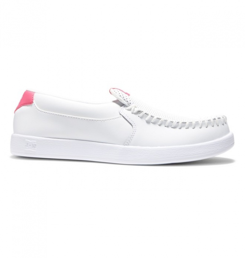 Adidasi DC Villain Slip-On Shoes Dama Albi Roz | PXQ7058