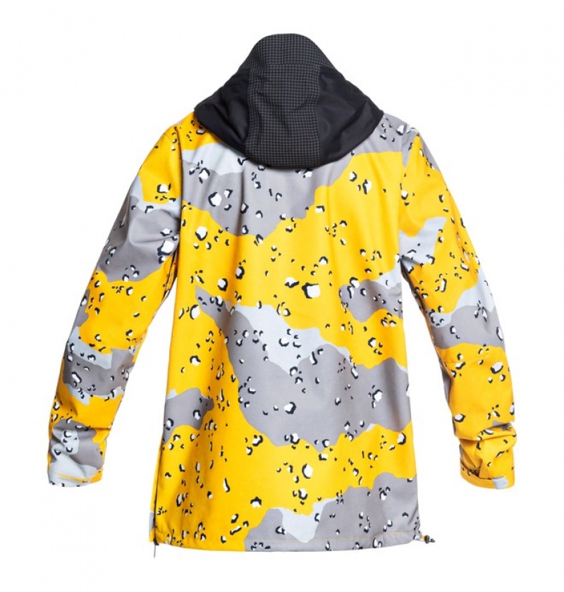 Geaca De Snowboard DC ASAP Shell Anorak Barbati Ciocolata Lămâie Camuflaj | XSM5055