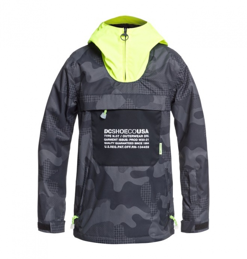 Geaca De Snowboard DC ASAP Shell Anorak Copii Camuflaj Negrii | ZXF5650