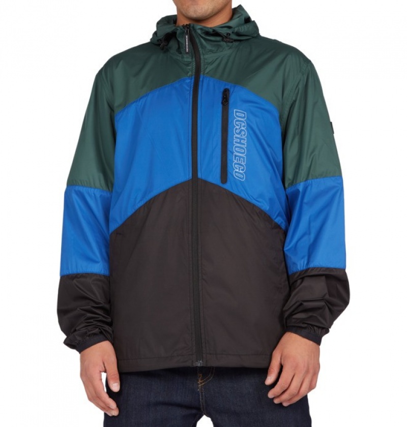 Geci DC Dagup Block Packable Apa-Resistant Windbreaker Barbati Verzi Inchis | ALL1429