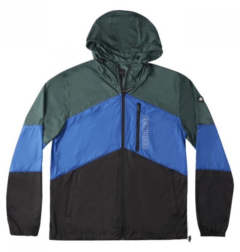 Geci DC Dagup Block Packable Apa-Resistant Windbreaker Barbati Verzi Inchis | ALL1429