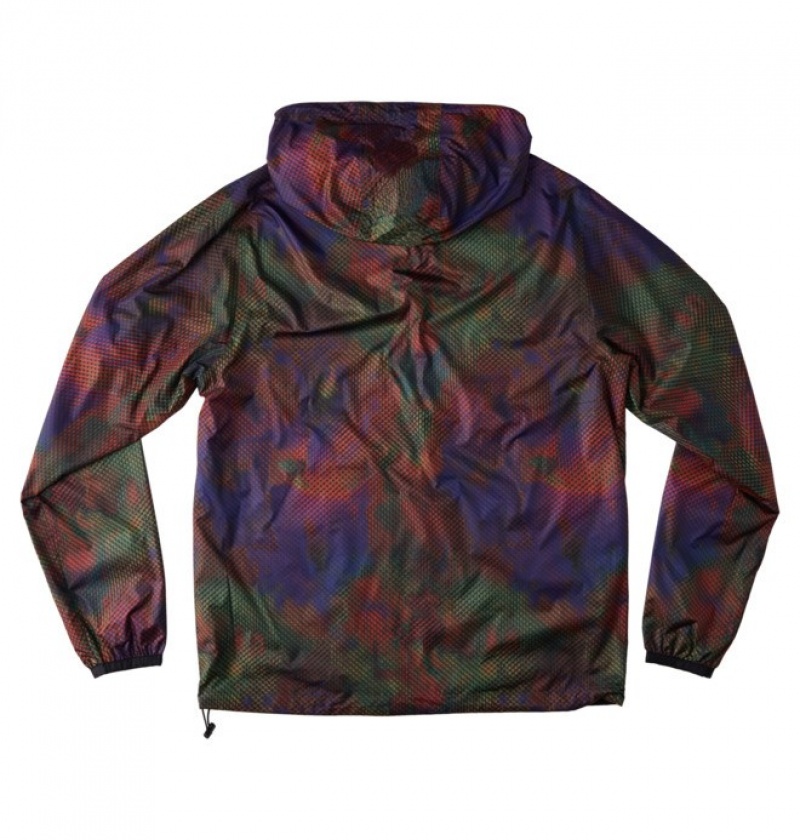 Geci DC Dagup Print Packable Apa-Resistant Windbreaker Barbati Negrii Camuflaj | TMP7363