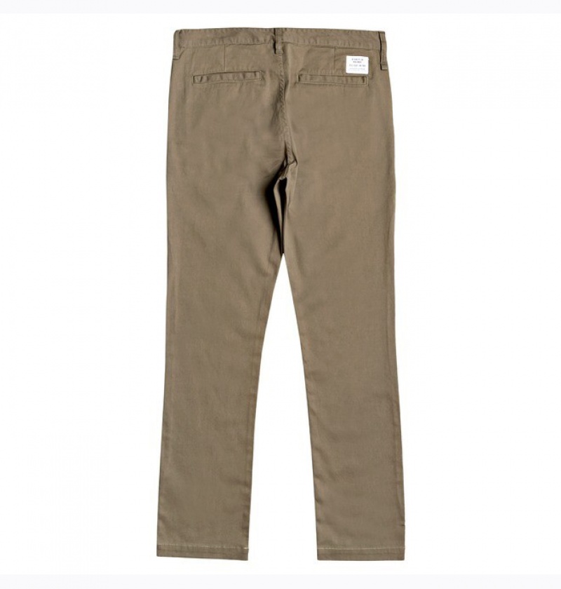 Pantaloni DC Worker Chinos Barbati Verzi | MTN3979