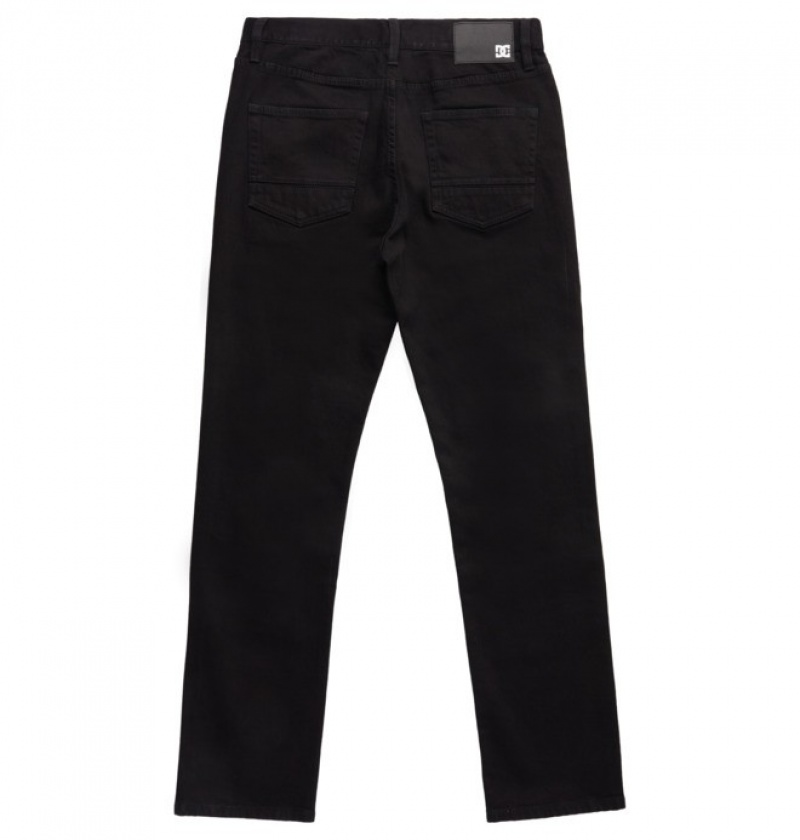 Pantaloni DC Worker Drept Fit Jeans Barbati Negrii | CQJ7614