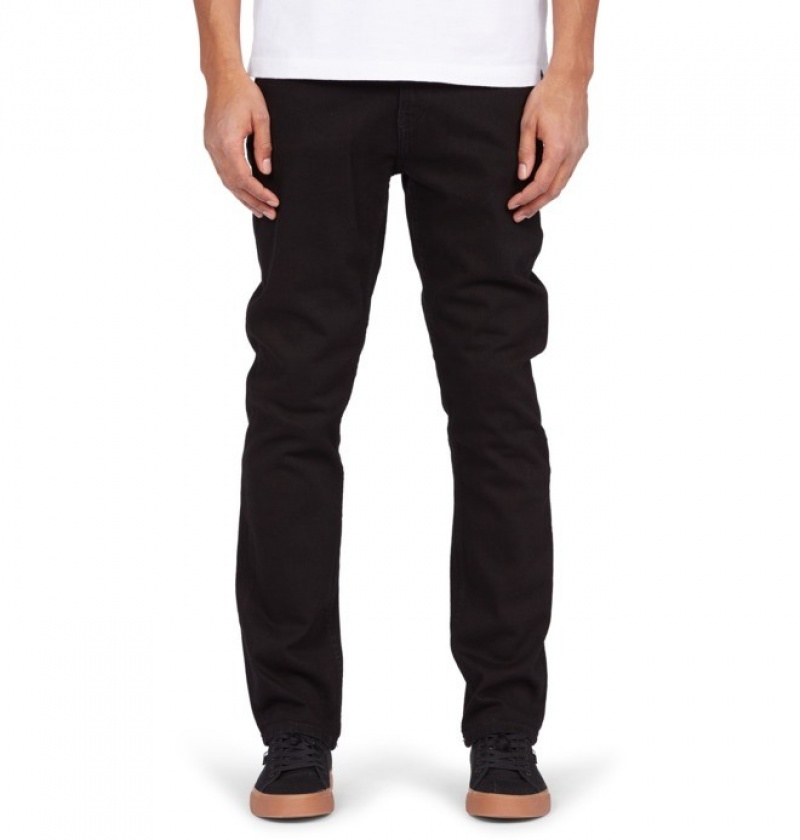 Pantaloni DC Worker Drept Fit Jeans Barbati Negrii | CQJ7614