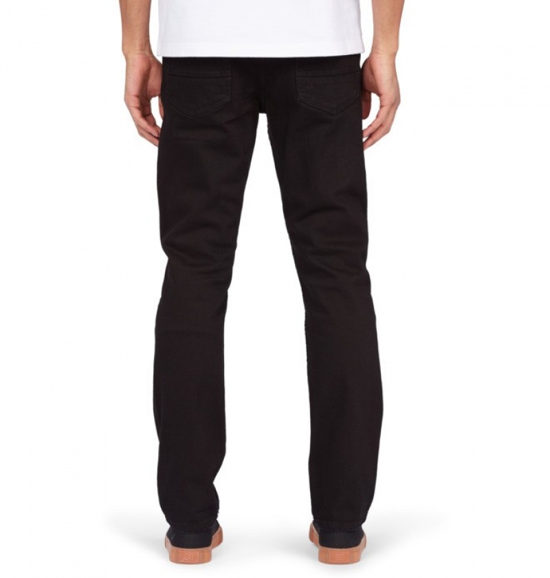 Pantaloni DC Worker Drept Fit Jeans Barbati Negrii | CQJ7614