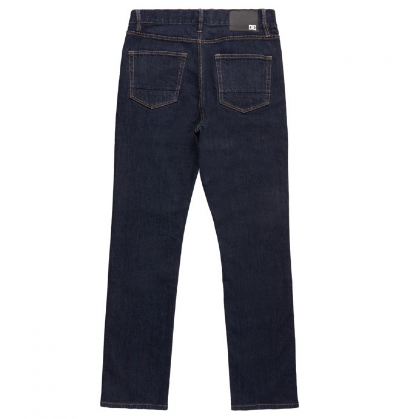 Pantaloni DC Worker Drept Fit Jeans Barbati Indigo | UGJ2683