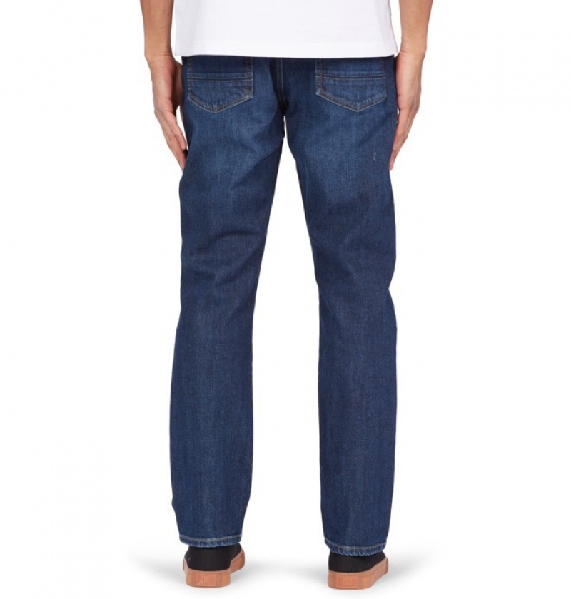 Pantaloni DC Worker Drept Fit Jeans Barbati Albastri | DSF3891