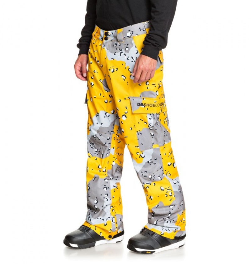 Pantaloni De Snowboard DC Banshee Barbati Ciocolata Lămâie Camuflaj | SFA8345